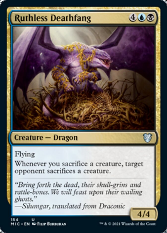 Ruthless Deathfang [Innistrad: Midnight Hunt Commander] MTG Single Magic: The Gathering | Red Claw Gaming