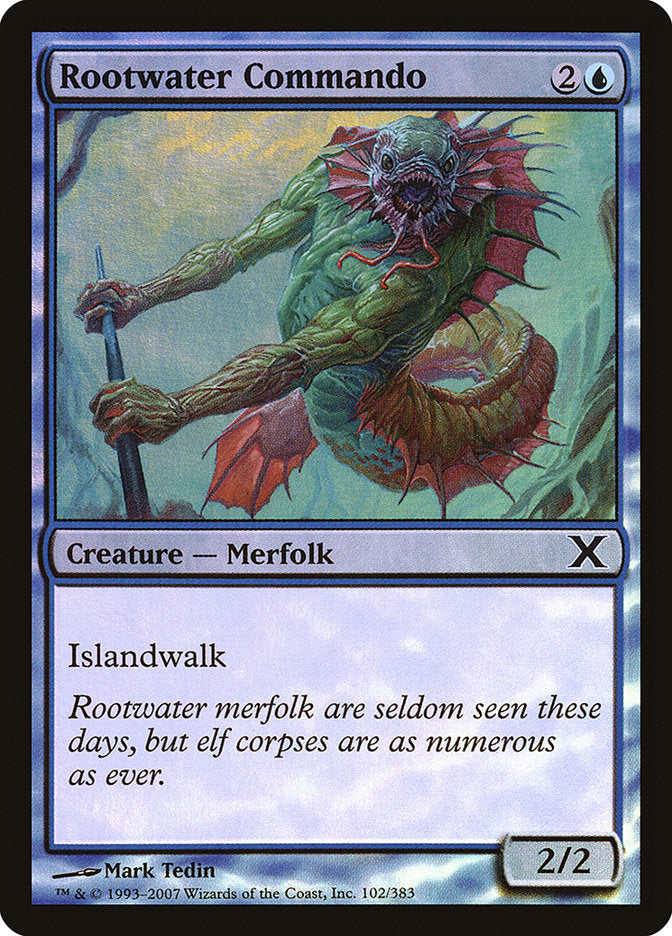 Rootwater Commando (Premium Foil) [Tenth Edition] MTG Single Magic: The Gathering | Red Claw Gaming