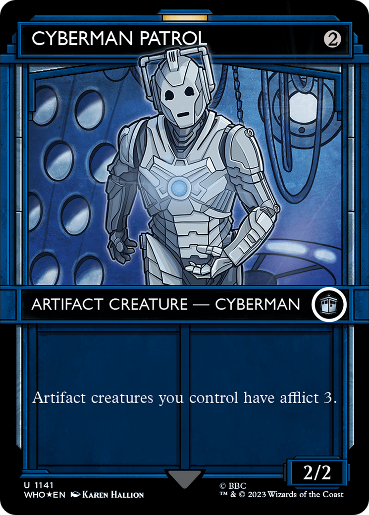 Cyberman Patrol (Showcase) (Surge Foil) [Doctor Who] MTG Single Magic: The Gathering    | Red Claw Gaming