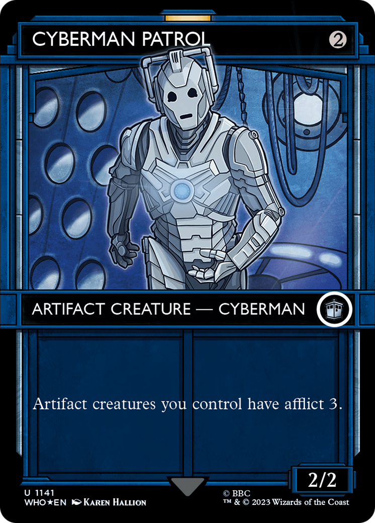 Cyberman Patrol (Showcase) (Surge Foil) [Doctor Who] MTG Single Magic: The Gathering | Red Claw Gaming