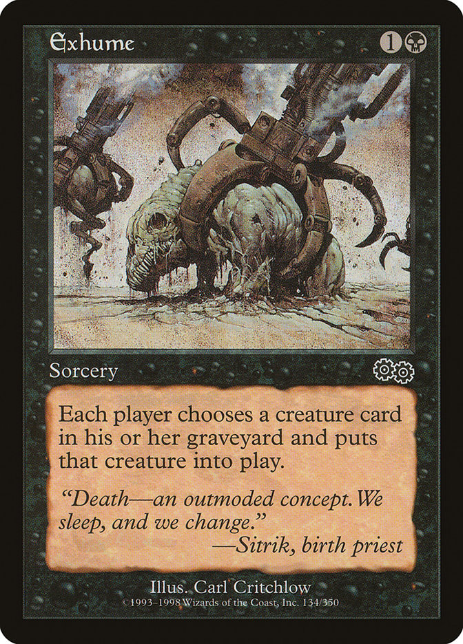 Exhume [Urza's Saga] MTG Single Magic: The Gathering | Red Claw Gaming