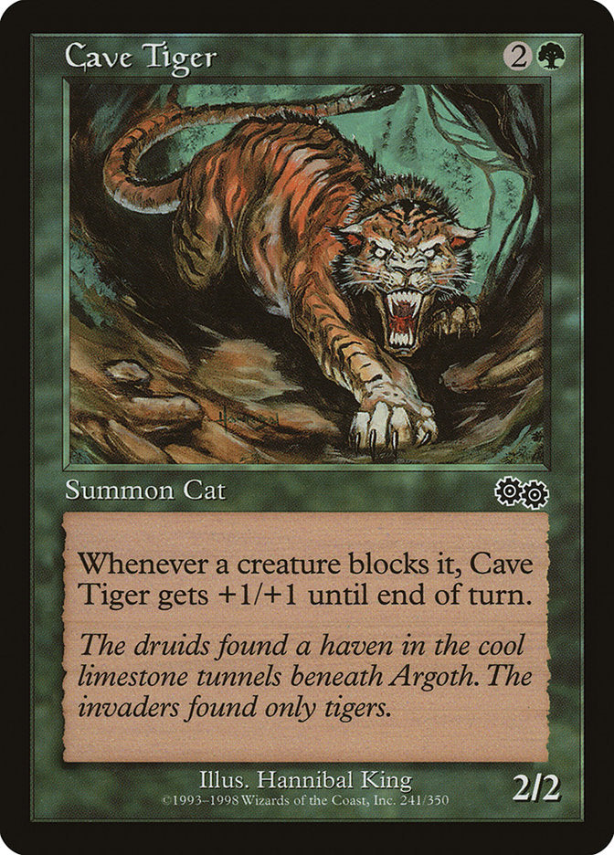 Cave Tiger [Urza's Saga] MTG Single Magic: The Gathering | Red Claw Gaming
