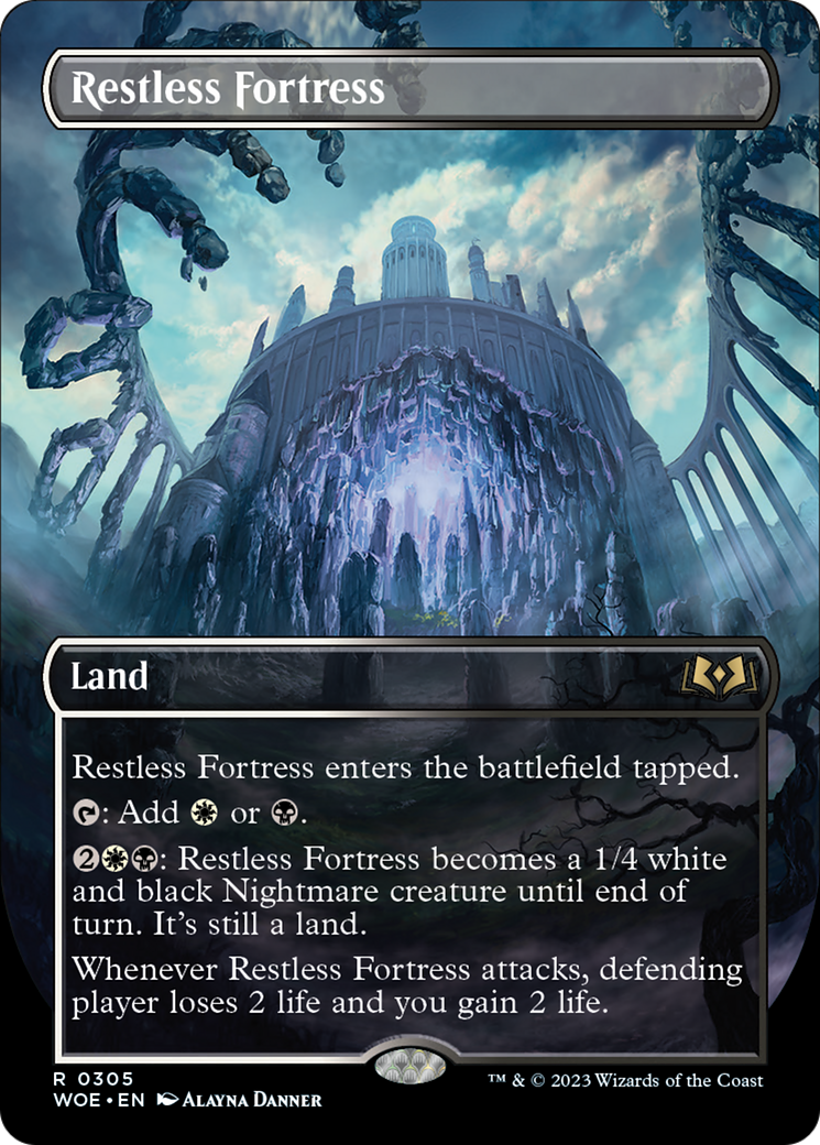 Restless Fortress (Borderless Alternate Art) [Wilds of Eldraine] MTG Single Magic: The Gathering    | Red Claw Gaming