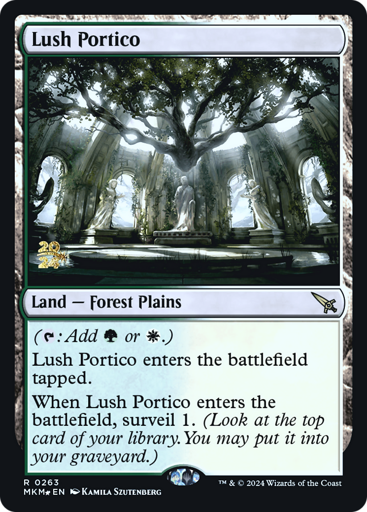 Lush Portico [Murders at Karlov Manor Prerelease Promos] MTG Single Magic: The Gathering    | Red Claw Gaming