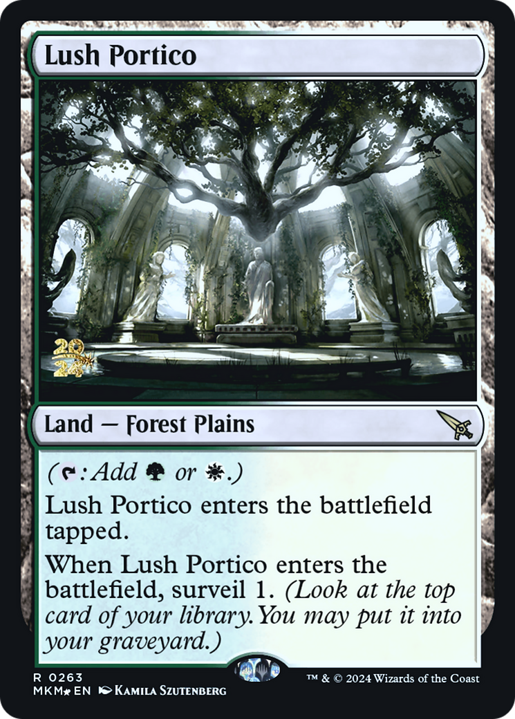 Lush Portico [Murders at Karlov Manor Prerelease Promos] MTG Single Magic: The Gathering | Red Claw Gaming