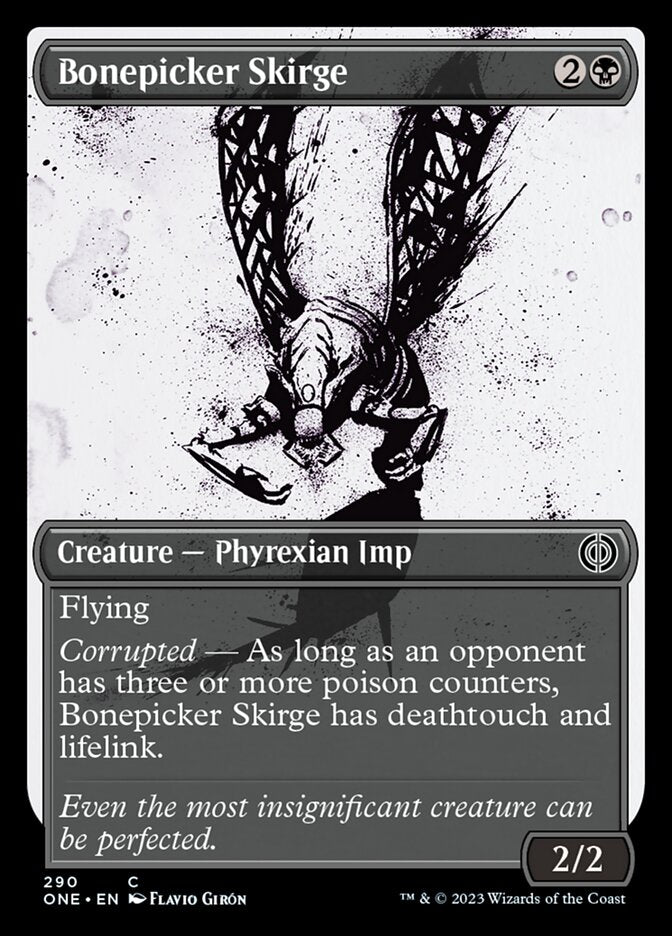 Bonepicker Skirge (Showcase Ichor) [Phyrexia: All Will Be One] MTG Single Magic: The Gathering | Red Claw Gaming