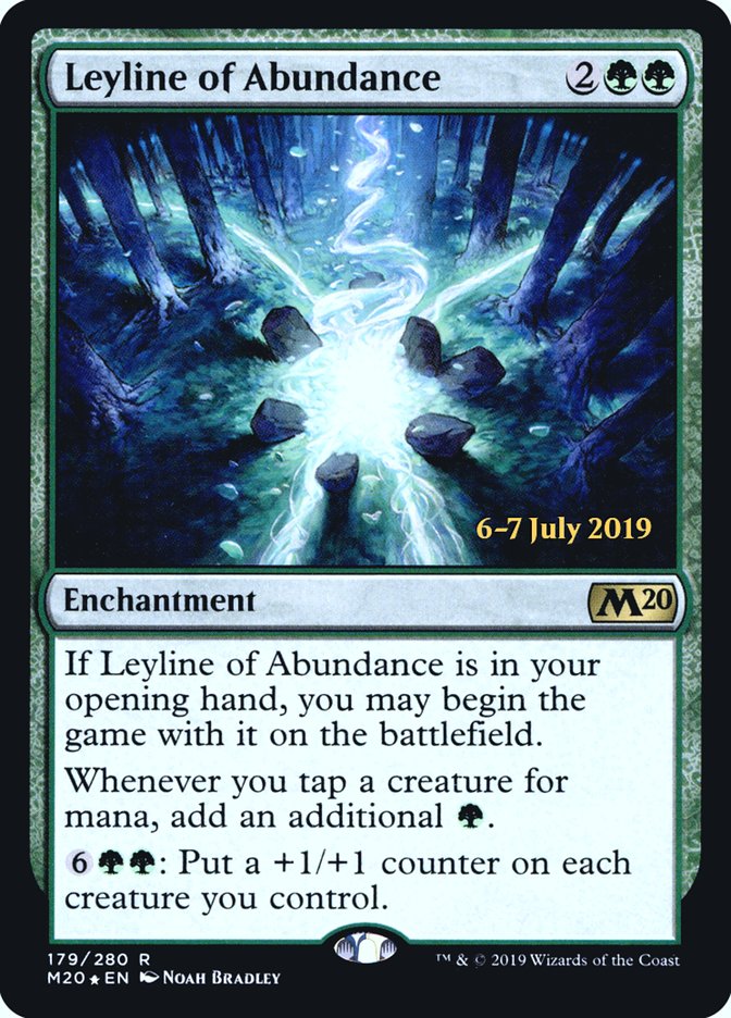 Leyline of Abundance [Core Set 2020 Prerelease Promos] MTG Single Magic: The Gathering | Red Claw Gaming