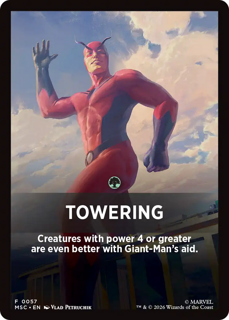 Towering Theme Card [Marvel Super Heroes Commander] | Red Claw Gaming