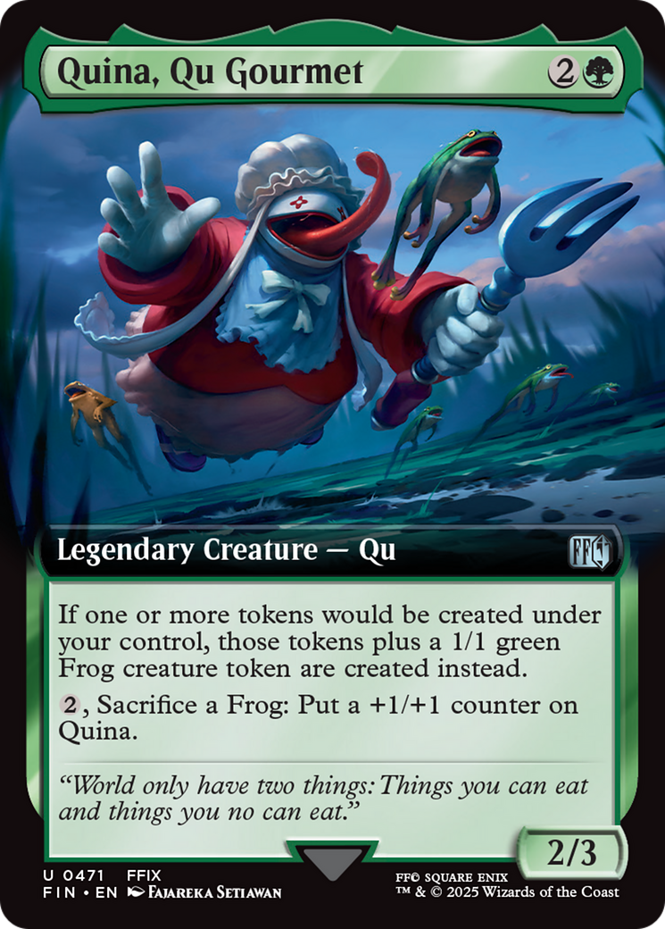 Quina, Qu Gourmet (Extended Art) [FINAL FANTASY] MTG Single Magic: The Gathering | Red Claw Gaming