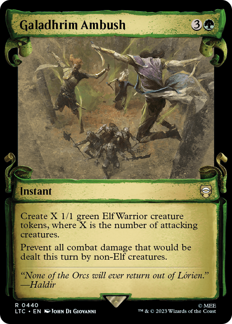 Galadhrim Ambush [The Lord of the Rings: Tales of Middle-Earth Commander Showcase Scrolls] MTG Single Magic: The Gathering | Red Claw Gaming
