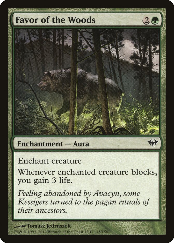 Favor of the Woods [Dark Ascension] MTG Single Magic: The Gathering | Red Claw Gaming