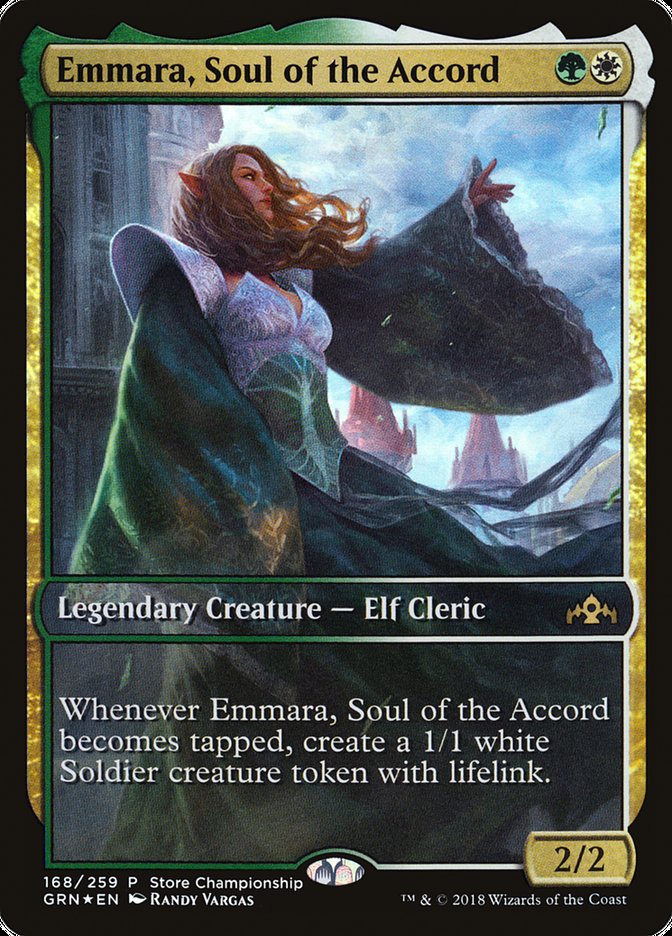 Emmara, Soul of the Accord (Store Championship) (Full Art) [Guilds of Ravnica Promos] MTG Single Magic: The Gathering | Red Claw Gaming