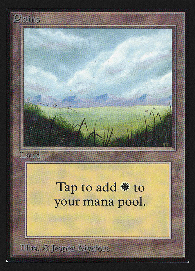 Plains (No Trees / Signature on Right) [International Collectors' Edition] MTG Single Magic: The Gathering | Red Claw Gaming