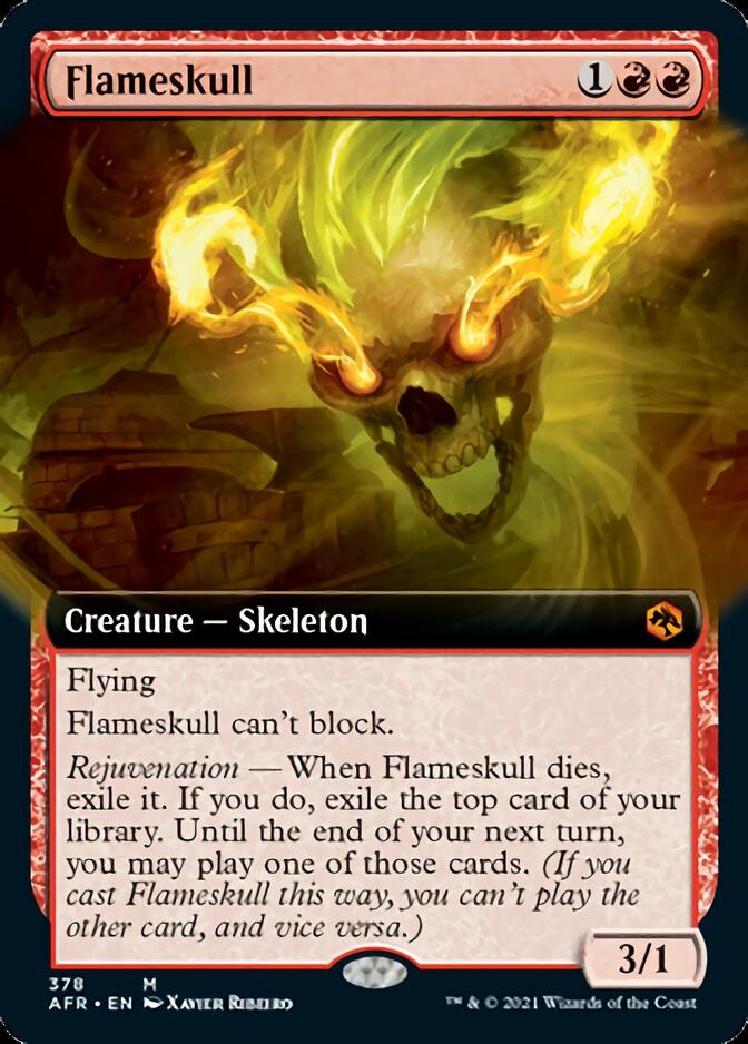 Flameskull (Extended Art) [Dungeons & Dragons: Adventures in the Forgotten Realms] MTG Single Magic: The Gathering | Red Claw Gaming