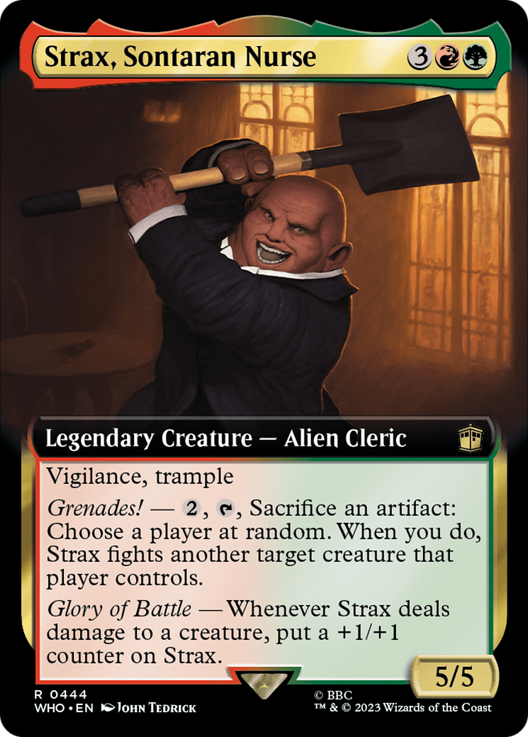 Strax, Sontaran Nurse (Extended Art) [Doctor Who] MTG Single Magic: The Gathering    | Red Claw Gaming