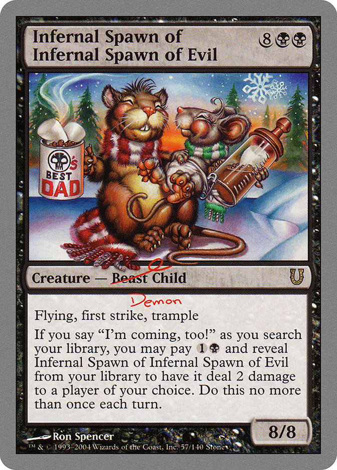 Infernal Spawn of Infernal Spawn of Evil [Unhinged] MTG Single Magic: The Gathering | Red Claw Gaming