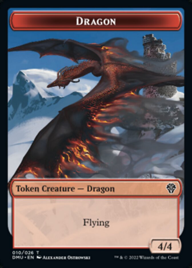 Dragon Token [Dominaria United Tokens] MTG Single Magic: The Gathering | Red Claw Gaming