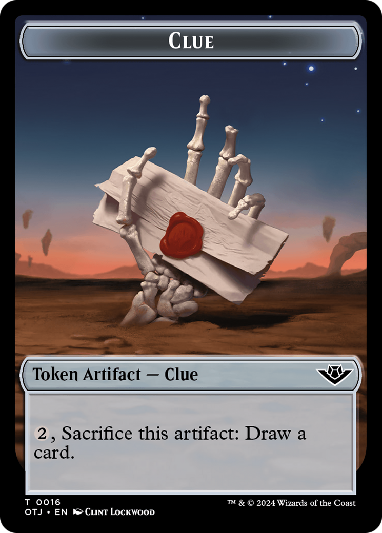 Clue Token [Outlaws of Thunder Junction Tokens] MTG Single Magic: The Gathering | Red Claw Gaming