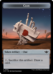 Treasure // Clue Double-Sided Token [Outlaws of Thunder Junction Tokens] MTG Single Magic: The Gathering | Red Claw Gaming
