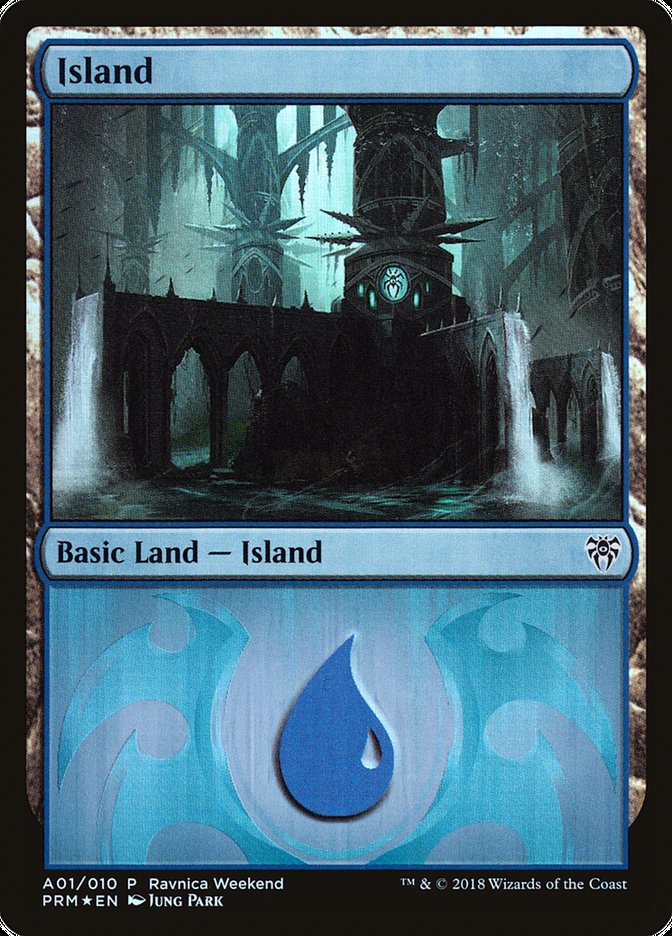 Island (A01) [Ravnica Allegiance Ravnica Weekend] MTG Single Magic: The Gathering | Red Claw Gaming