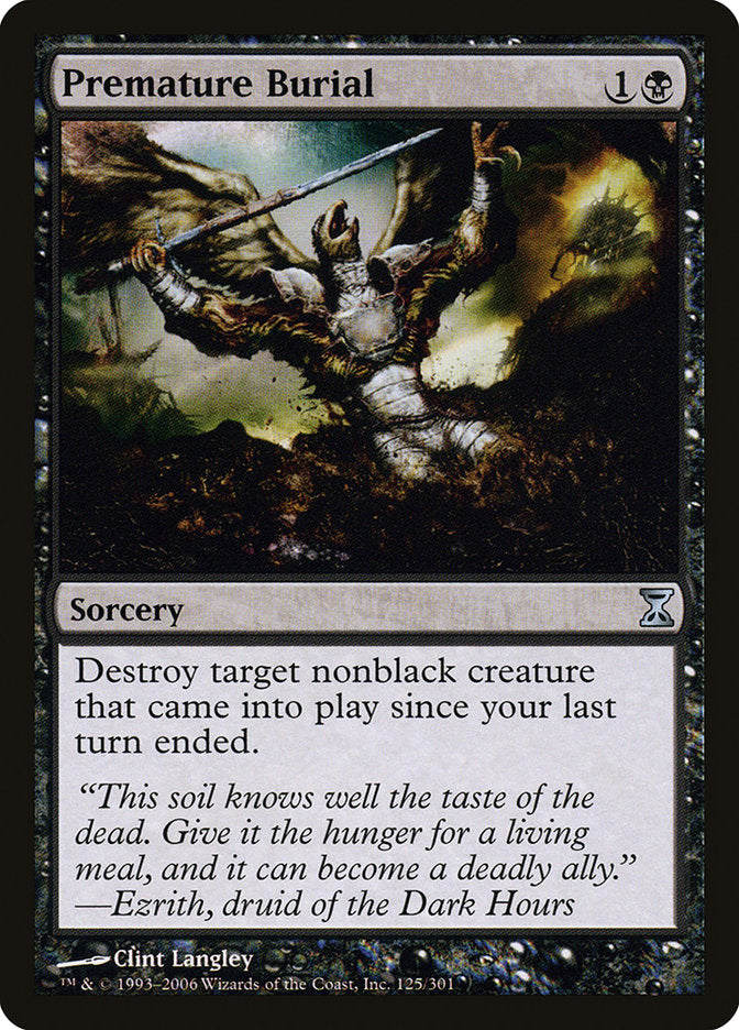 Premature Burial [Time Spiral] MTG Single Magic: The Gathering | Red Claw Gaming