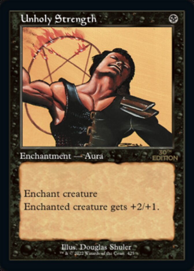Unholy Strength (Retro) [30th Anniversary Edition] MTG Single Magic: The Gathering | Red Claw Gaming