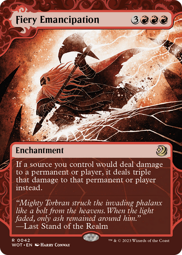 Fiery Emancipation [Wilds of Eldraine: Enchanting Tales] MTG Single Magic: The Gathering | Red Claw Gaming