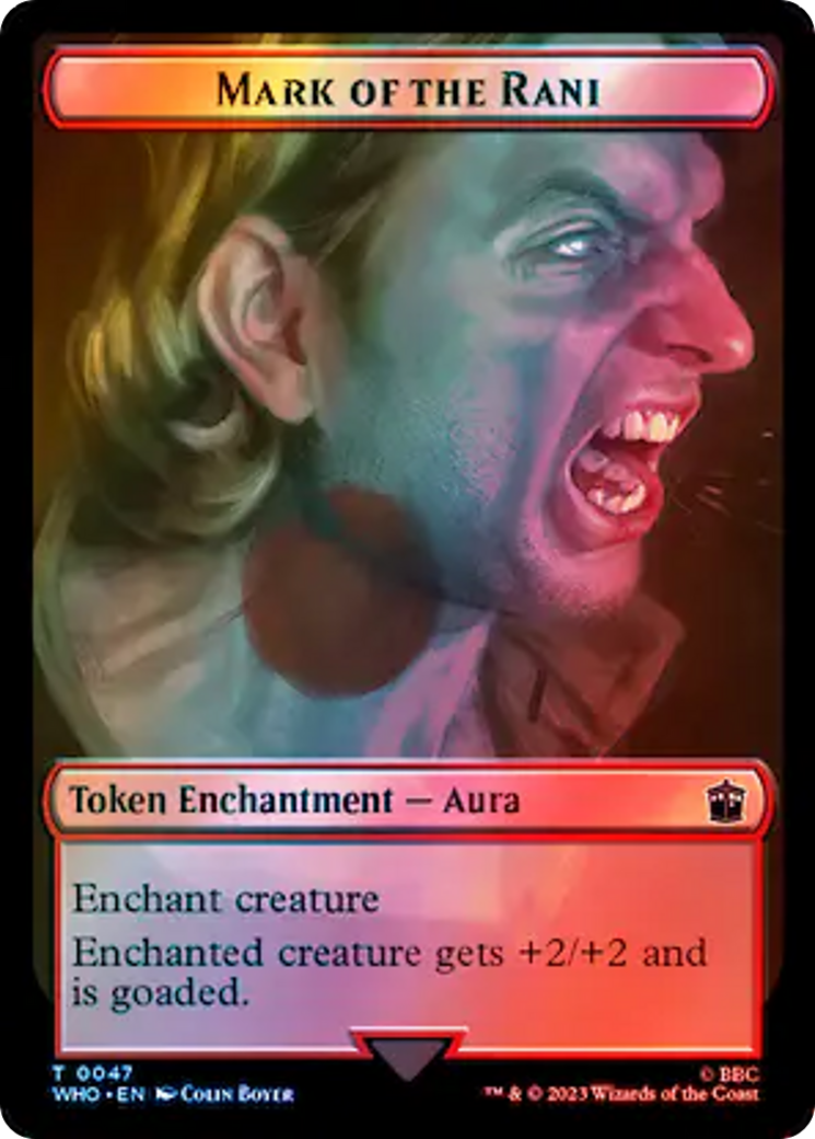 Soldier // Mark of the Rani Double-Sided Token (Surge Foil) [Doctor Who Tokens] MTG Single Magic: The Gathering | Red Claw Gaming