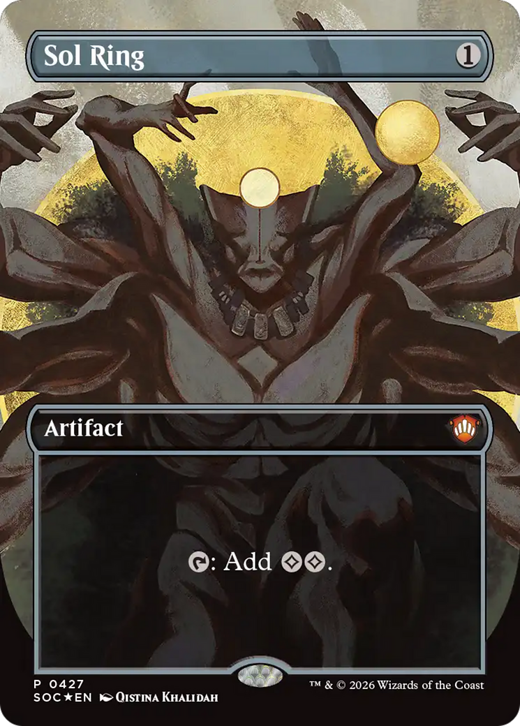 Sol Ring (Borderless) [Secrets of Strixhaven Commander] MTG Single Magic: The Gathering | Red Claw Gaming