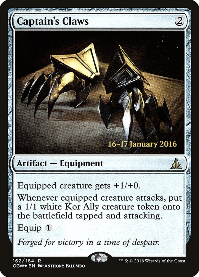 Captain's Claws [Oath of the Gatewatch Prerelease Promos] MTG Single Magic: The Gathering | Red Claw Gaming