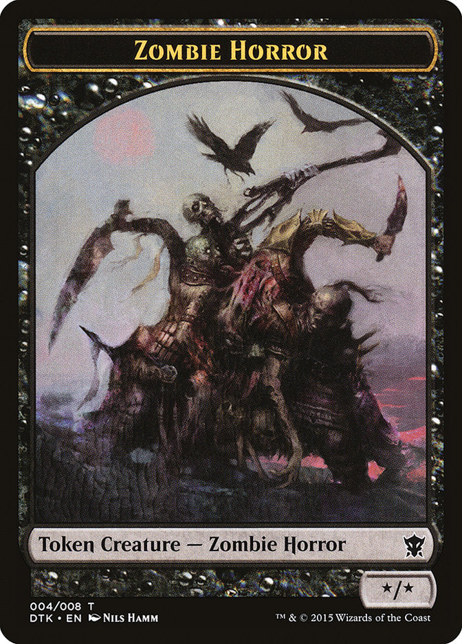 Zombie Horror Token [Dragons of Tarkir Tokens] MTG Single Magic: The Gathering | Red Claw Gaming