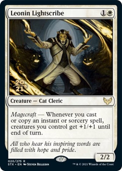 Leonin Lightscribe [Strixhaven: School of Mages Prerelease Promos] MTG Single Magic: The Gathering | Red Claw Gaming