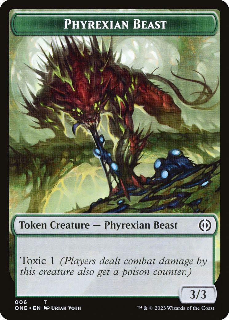 Phyrexian Beast Token [Phyrexia: All Will Be One Tokens] MTG Single Magic: The Gathering    | Red Claw Gaming