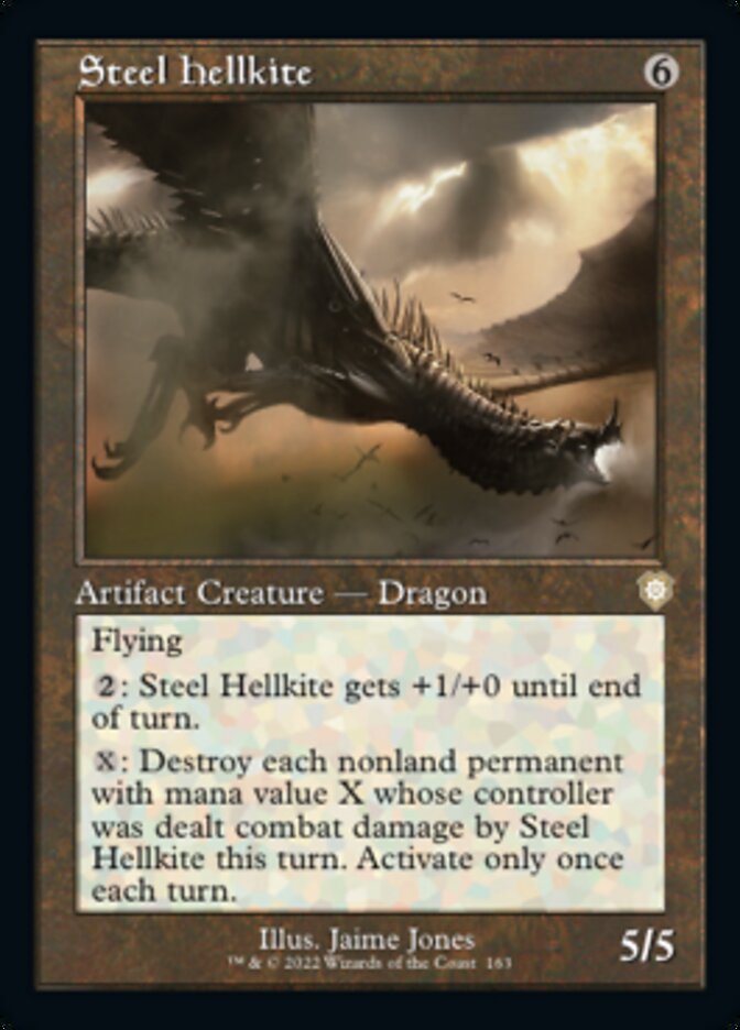 Steel Hellkite (Retro) [The Brothers' War Commander] MTG Single Magic: The Gathering | Red Claw Gaming
