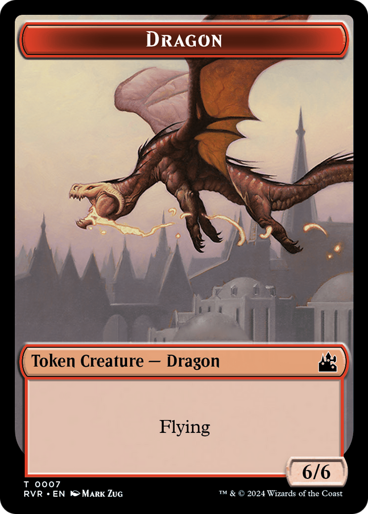 Bird // Dragon Double-Sided Token [Ravnica Remastered Tokens] MTG Single Magic: The Gathering | Red Claw Gaming