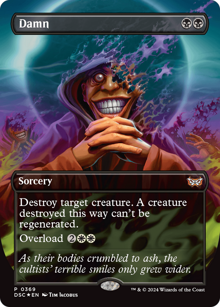 Damn (Borderless) [Duskmourn: House of Horror Commander] MTG Single Magic: The Gathering | Red Claw Gaming