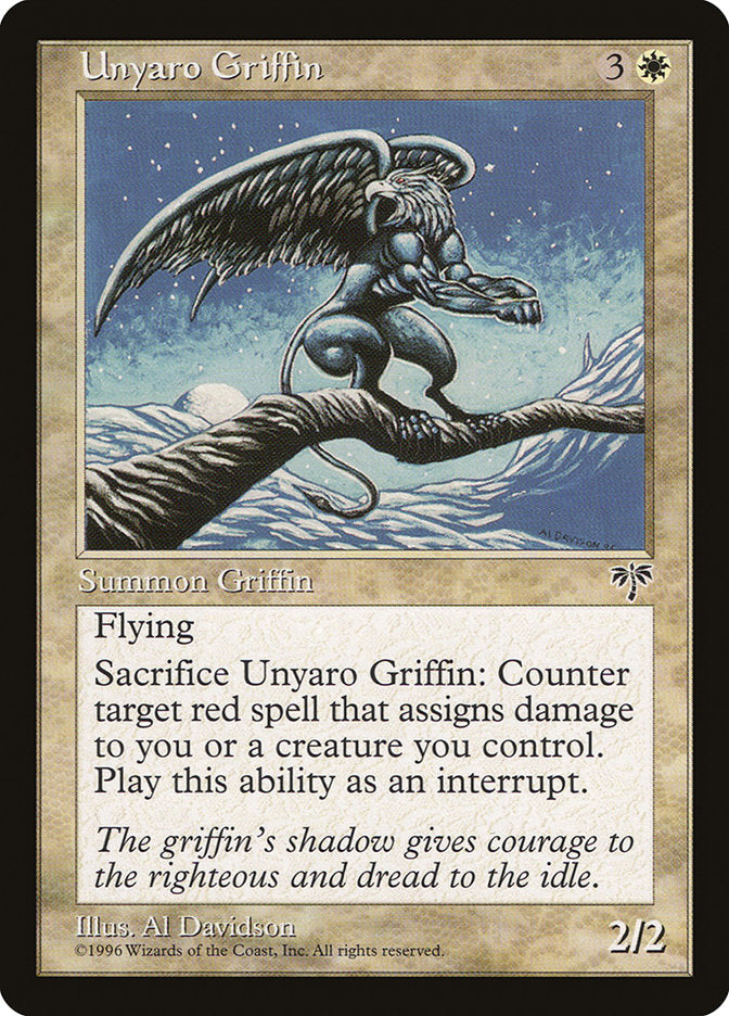 Unyaro Griffin [Mirage] MTG Single Magic: The Gathering | Red Claw Gaming
