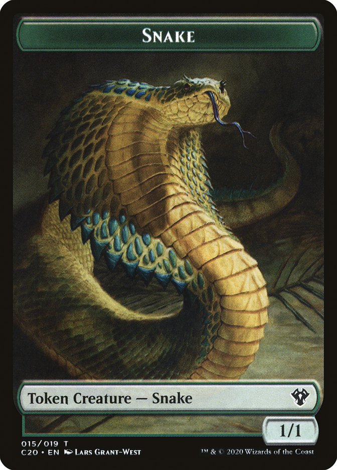 Beast (010) // Snake Double-Sided Token [Commander 2020 Tokens] MTG Single Magic: The Gathering | Red Claw Gaming