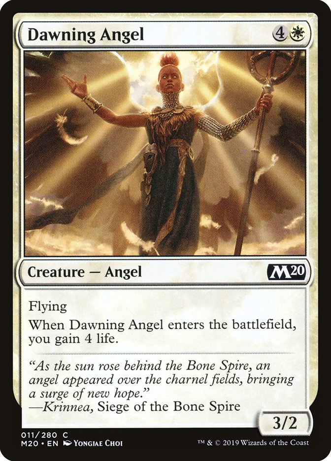 Dawning Angel [Core Set 2020] MTG Single Magic: The Gathering | Red Claw Gaming