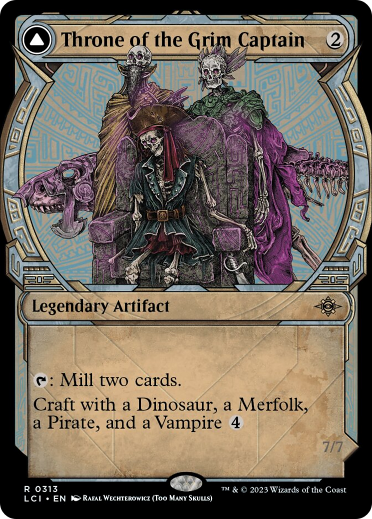 Throne of the Grim Captain // The Grim Captain (Showcase) [The Lost Caverns of Ixalan] MTG Single Magic: The Gathering    | Red Claw Gaming