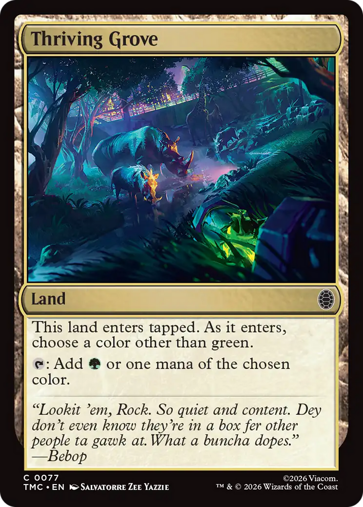 Thriving Grove [Teenage Mutant Ninja Turtles Commander] MTG Single Magic: The Gathering | Red Claw Gaming