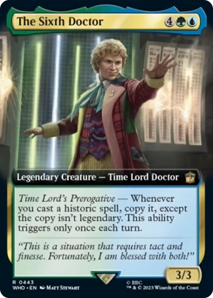 The Sixth Doctor (Extended Art) [Doctor Who] MTG Single Magic: The Gathering | Red Claw Gaming
