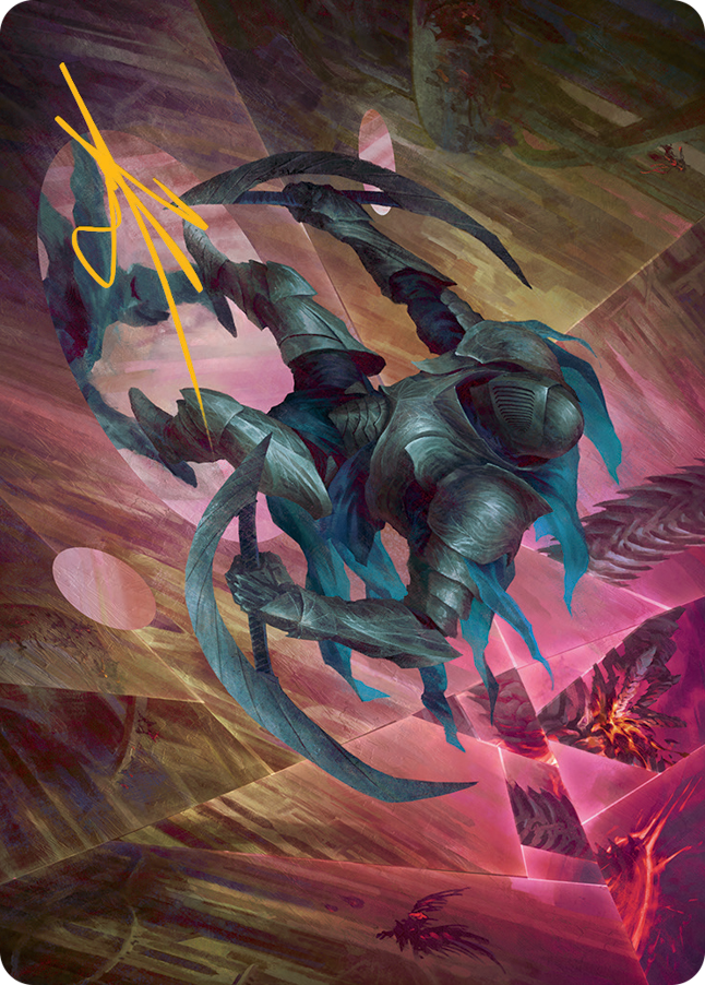 Xerex Strobe-Knight Art Card (Gold-Stamped Signature) [March of the Machine Art Series] MTG Single Magic: The Gathering | Red Claw Gaming