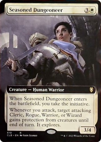 Seasoned Dungeoneer (Extended Art) [Commander Legends: Battle for Baldur's Gate] MTG Single Magic: The Gathering | Red Claw Gaming