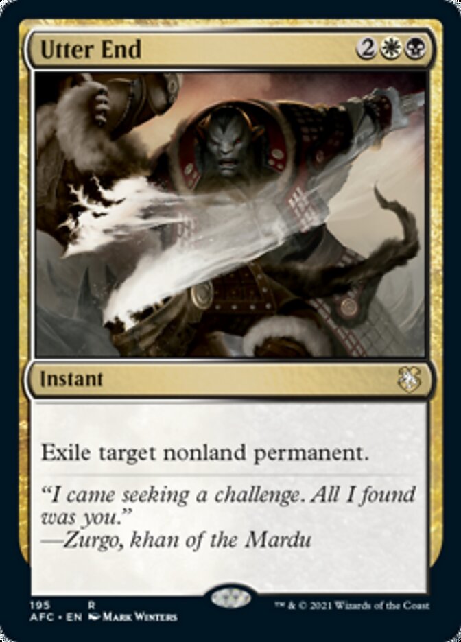 Utter End [Dungeons & Dragons: Adventures in the Forgotten Realms Commander] MTG Single Magic: The Gathering | Red Claw Gaming