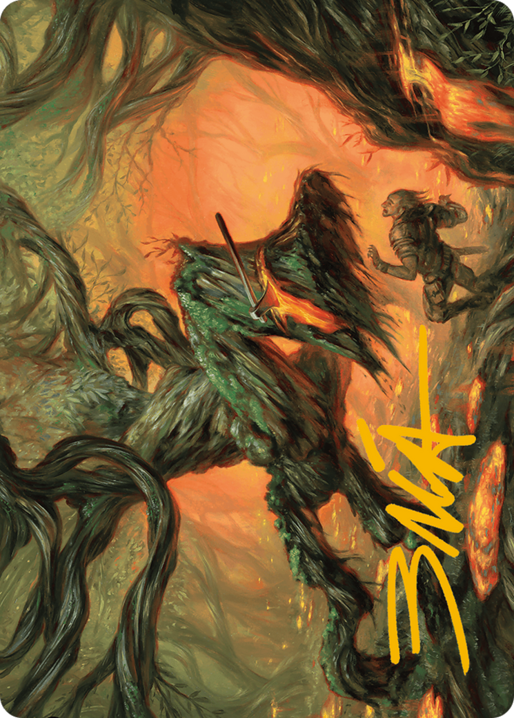 Stump Stomp Art Card (Gold-Stamped Signature) [Modern Horizons 3 Art Series] MTG Single Magic: The Gathering    | Red Claw Gaming