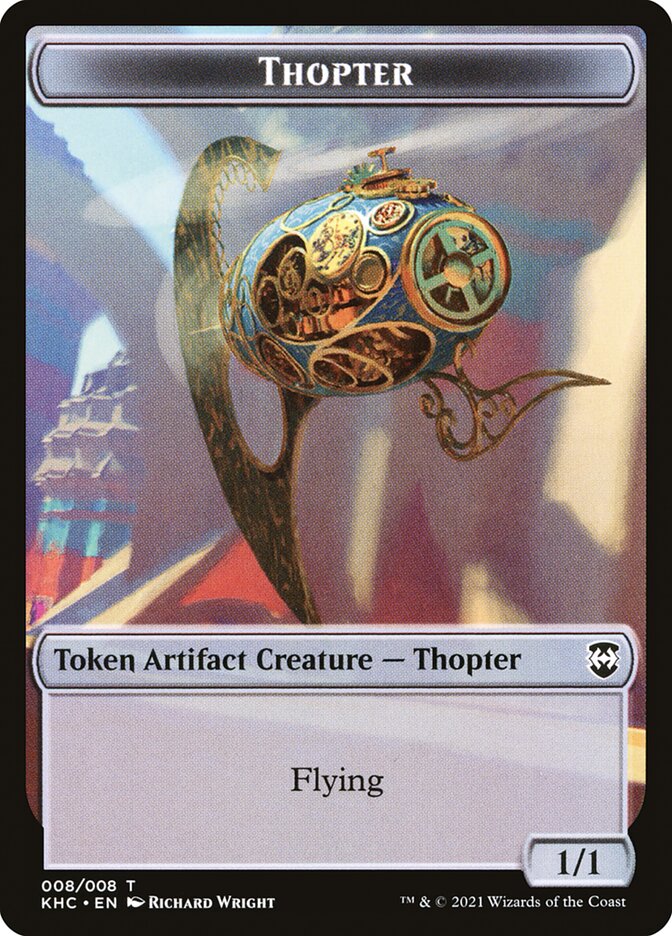 Replicated Ring // Thopter Double-Sided Token [Kaldheim Commander Tokens] MTG Single Magic: The Gathering | Red Claw Gaming