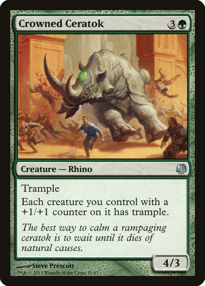 Crowned Ceratok [Duel Decks: Heroes vs. Monsters] MTG Single Magic: The Gathering    | Red Claw Gaming