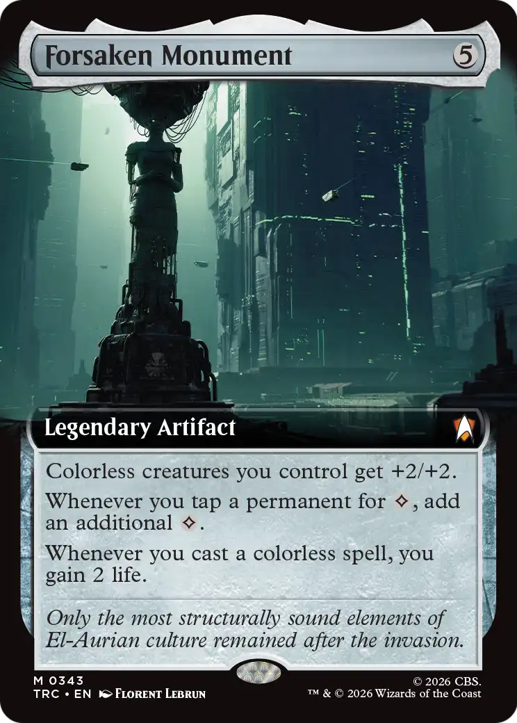 Forsaken Monument (Extended Art) [Star Trek Commander] MTG Single Magic: The Gathering | Red Claw Gaming