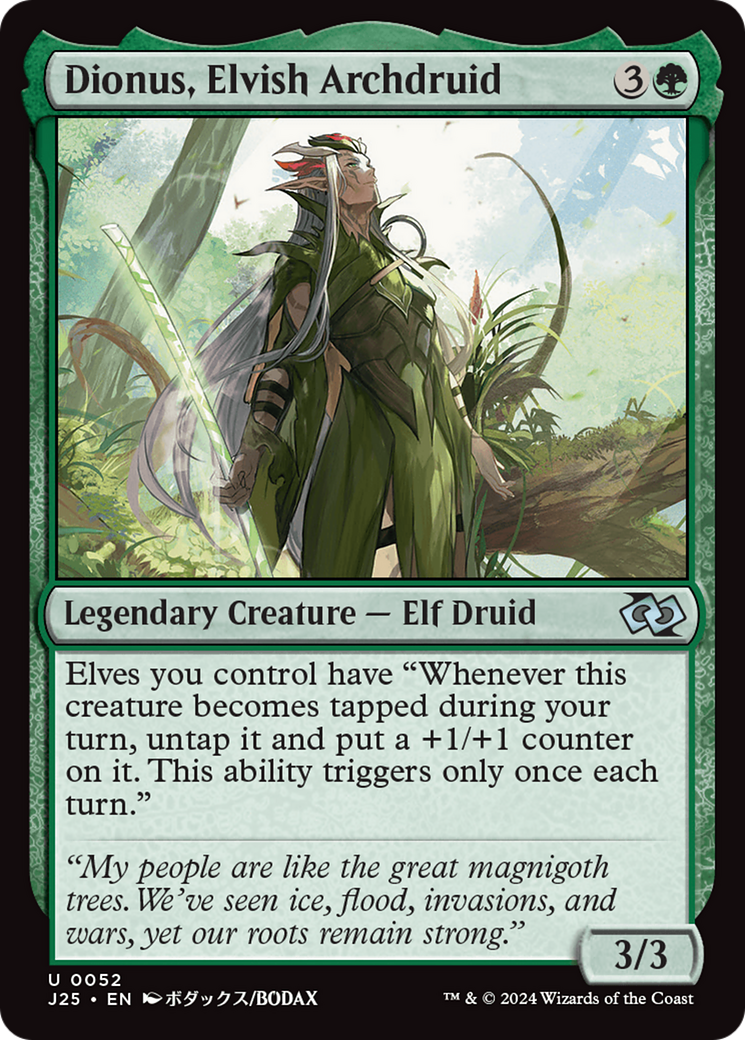 Dionus, Elvish Archdruid (Anime) [Foundations Jumpstart] MTG Single Magic: The Gathering | Red Claw Gaming